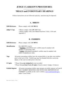 Microsoft Word - TRIAL.Briefs.EXHIBITS.March.2011.doc