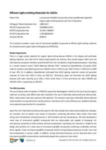 Light-emitting diodes / Matter / Molecular electronics / Semiconductor devices / Precious metals / OLED / Phosphorescent organic light-emitting diode / Ruthenium / Phosphor / Electronics / Chemistry / Display technology