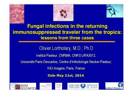 Infections in the traveler O  Lortholary