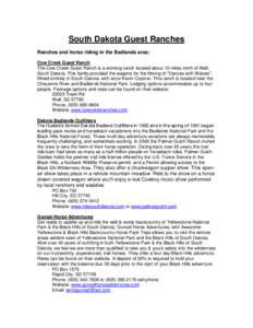 Lakota people / Custer State Park / Black Hills / South Dakota / Physical geography