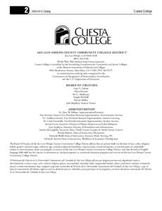 Cuesta College / San Luis Obispo /  California / Obispo / Nipomo /  California / Lucia Mar Unified School District / San Luis Obispo High School / San Luis Obispo County /  California / Paso Robles /  California / U.S. Route 101 in California / Geography of California / California / California Community Colleges System