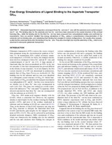 Free Energy Simulations of Ligand Binding to the Aspartate Transporter GltPh