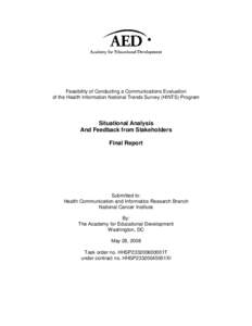 AED HINTS Task Order (AED ref[removed])