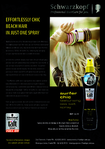 SEA SALT SPRAY PRESS RELEASE