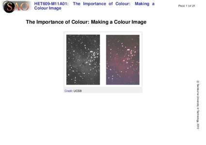 HET609-M11A01: Colour Image The Importance of Colour:  Making a