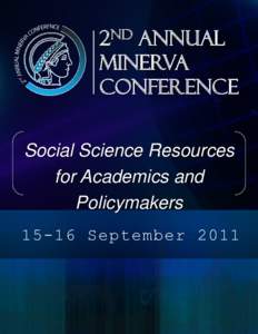 2nd Annual Minerva Conference Social Science Resources for Academics and Policymakers