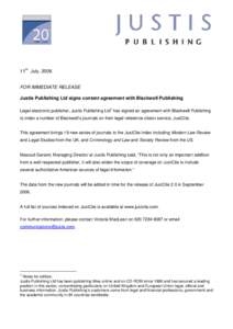 Microsoft Word - Justis_Publishing_Ltd_content_agreement_with_Blackwell_Publishing_July06.doc