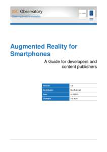 Augmented Reality for Smartphones Full Draft v1.5