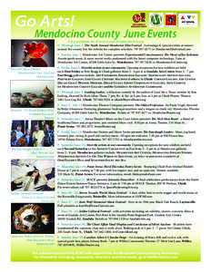 Go Arts!  Mendocino County June Events Glas by Marvin Lipofsky