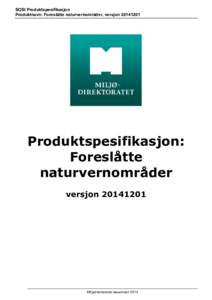 Eksempel på SOSI produktspesifikasjonsdokument