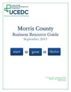 Morris County Business Resource Guide September 2013 start