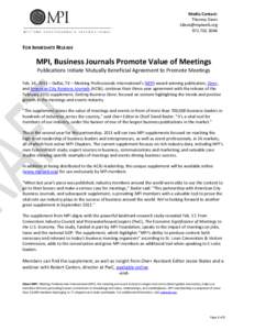 Meeting Professionals International / American City Business Journals / Convention Industry Council