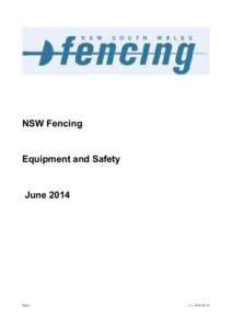 NSW Fencing  Equipment and Safety June 2014