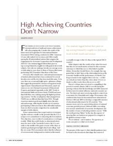 High Achieving Countries Don’t Narrow Martin West F