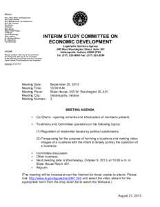 NT[removed]Interim Study Committee on Economic Development