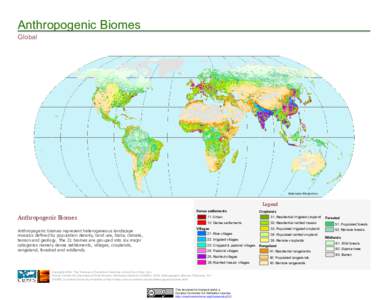 Anthropogenic Biomes Global Robinson Projection  Anthropogenic Biomes