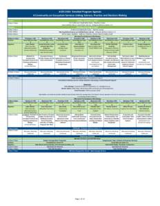 ACES 2014 Detailed Program Agenda A Community on Ecosystem Services Linking Science, Practice and Decision Making Sunday Sunday, December 7, 2014 Pre-Conference Registration Open - Skyview Lounge