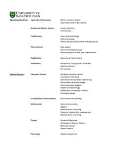 Agricultural Sciences  Applied Sciences Agricultural Economics