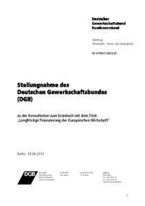 Deut Deutscher Gewerkschafts Gewerkschaftsbund Bundesvor Bundesvorstand