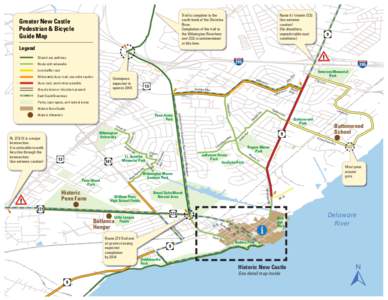 Trail is complete to the south bank of the Christina River. Completion of the trail to the Wilmington Riverfront and ECG is undetermined