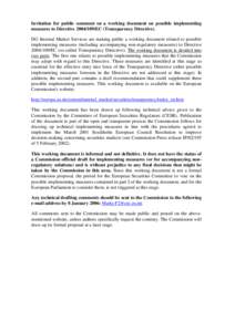European Union / Law / Markets in Financial Instruments Directive / Europe / Council Implementing Regulation (EU) No 282/2011 / European Union directives / European Commission / European Securities Committee