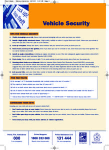 Crime / Safety / Motor vehicle theft / Immobiliser / Key / Crime prevention / Car alarm / Theft / Steering wheel / Crimes / Security / Car theft