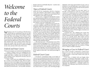 Welcome to the Federal Courts 2013