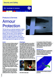 Security and Safety  Products & Services Armour Protection