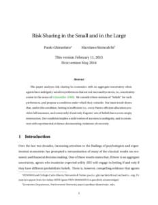 Utility / Convex analysis / Economics / Financial risk / Ambiguity aversion / Quasiconvex function / Expected utility hypothesis / Preference / Risk aversion / Mathematical analysis / Game theory / Decision theory