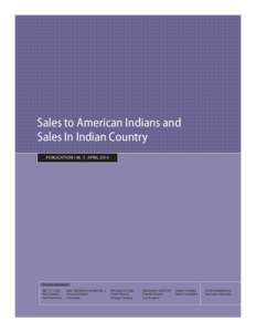 Sales to American Indians and Sales In Indian Country