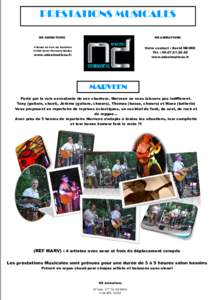 PRESTATIONS MUSICALES ND ANIMATIONS ND ANIMATIONS  4 Route du Fort de Castillon