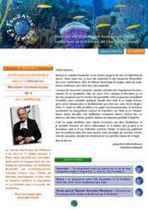 © Oak Foundation - Tony Rath  Pour un développement humain durable intégrant la protection de l’environnement NEWSLETTER N°34