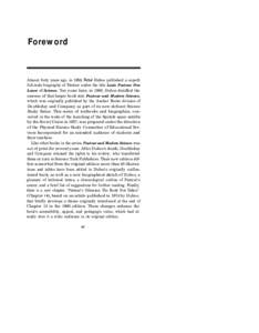 Foreword  Almost forty years ago, in 1950, Rene Dubos published a superb full-scale biography of Pasteur under the title Louis Pasteur: Free Lance of Science. Ten years later, in 1960, Dubos distilled the essence of that