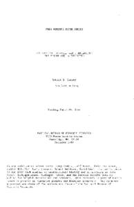 NBER WORKING PAPER SERIES  FORECASTING PREWORLO WAR I INFlATION: THE FISHER EFFECT REVISITED  Robert B. Barksy