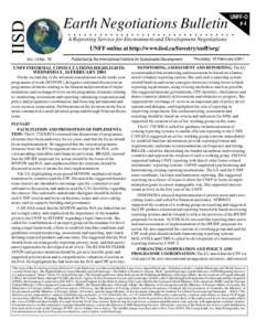 Earth Negotiations Bulletin  UNFF-O #4  .A Reporting