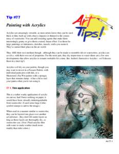 Tip #77  Painting with Acrylics