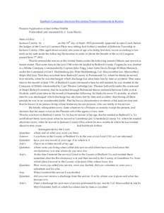 Southern Campaign American Revolution Pension Statements & Rosters Pension Application of Joel Arthur S16034 Transcribed and annotated by C. Leon Harris State of Ohio } Jackson County Ss }