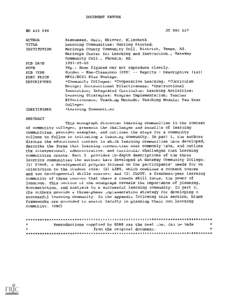 DOCUMENT RESUME  ED[removed]AUTHOR TITLE