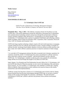 Microsoft Word - CA Joins SAFECode_FINAL.docx