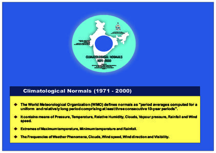 GOVERNMENT OF INDIA MINISTRY OF EARTH SCIENCES INDIA METEOROLOGICAL DEPARTMENT DESIGNED & AUTHORED AT CENTRAL PRINTING UNIT,