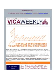 VICA Weekly: Join Us in Pushing For Valley Transit Reform