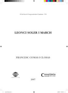 • Col·lecció Cooperativistes Catalans – 9 •  LEONCI SOLER I MARCH
