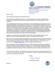 Sanctuary Advisory Council Application Cover Letter