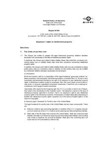 United States of America Etats-Unis d’Amérique Vereinigte Staaten von Amerika Report Q183 in the name of the United States Group by Daniel D. FETTERLEY, Judith M. SAFFER, Morton David GOLDBERG