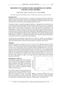 Catalysis / Transition metals / Adsorption / Colloidal chemistry / Zinc / Acid sulfate soil / Sodium hypochlorite / Chemistry / Surface chemistry / Materials science