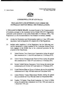 22 Special Gazem  Commonwealth of Australia Gazette No.. SI02, 27 March[removed]COMMONWEALTH OF AUSTR4LIA