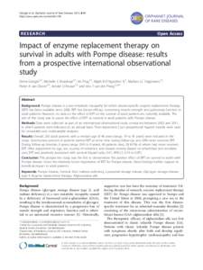 Glycogen storage disease type II / Hepatology / Orphan drugs / Lysosomal storage disease / Enzyme replacement therapy / ERT / Alglucosidase alfa / End point of clinical trials / Amyotrophic lateral sclerosis / Health / Medicine / Rare diseases