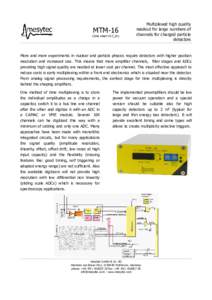 MTM-16  (Data sheet V2.3_01) Multiplexed high quality readout for large numbers of