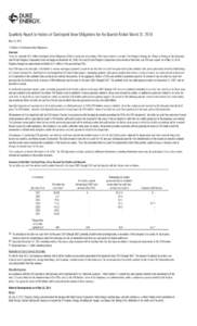 Quarterly Report to Holders of Contingent Value Obligations for the Quarter Ended March 31, 2014 May 16, 2014 To Holders of Contingent Value Obligations: Overview There are currently 98.6 million Contingent Value Obligat