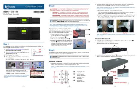 NEOs T24/T48 Tape Library Quick Start Guide